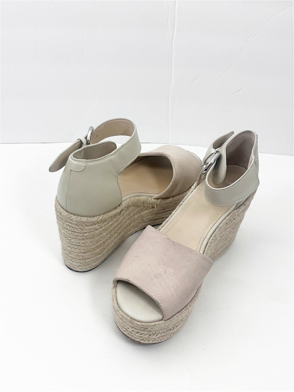 MARC FISHER Mlalita Leather Upper Adjust Ankle Straps Wedge Sandals Size 9M Boho